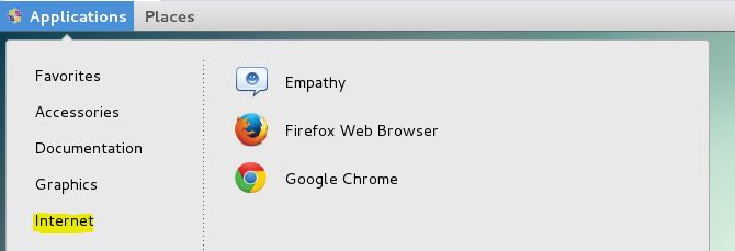 Install Google Chrome on CentOS 7 - Google Chrome Start Menu